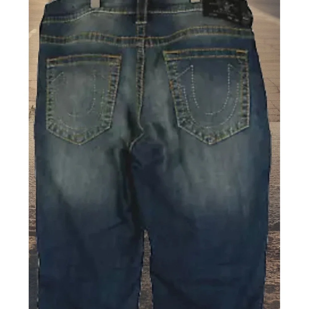 True Religion Geno Relaxed Slim Big T Jeans Men 34x31 Fade Skater hip hop